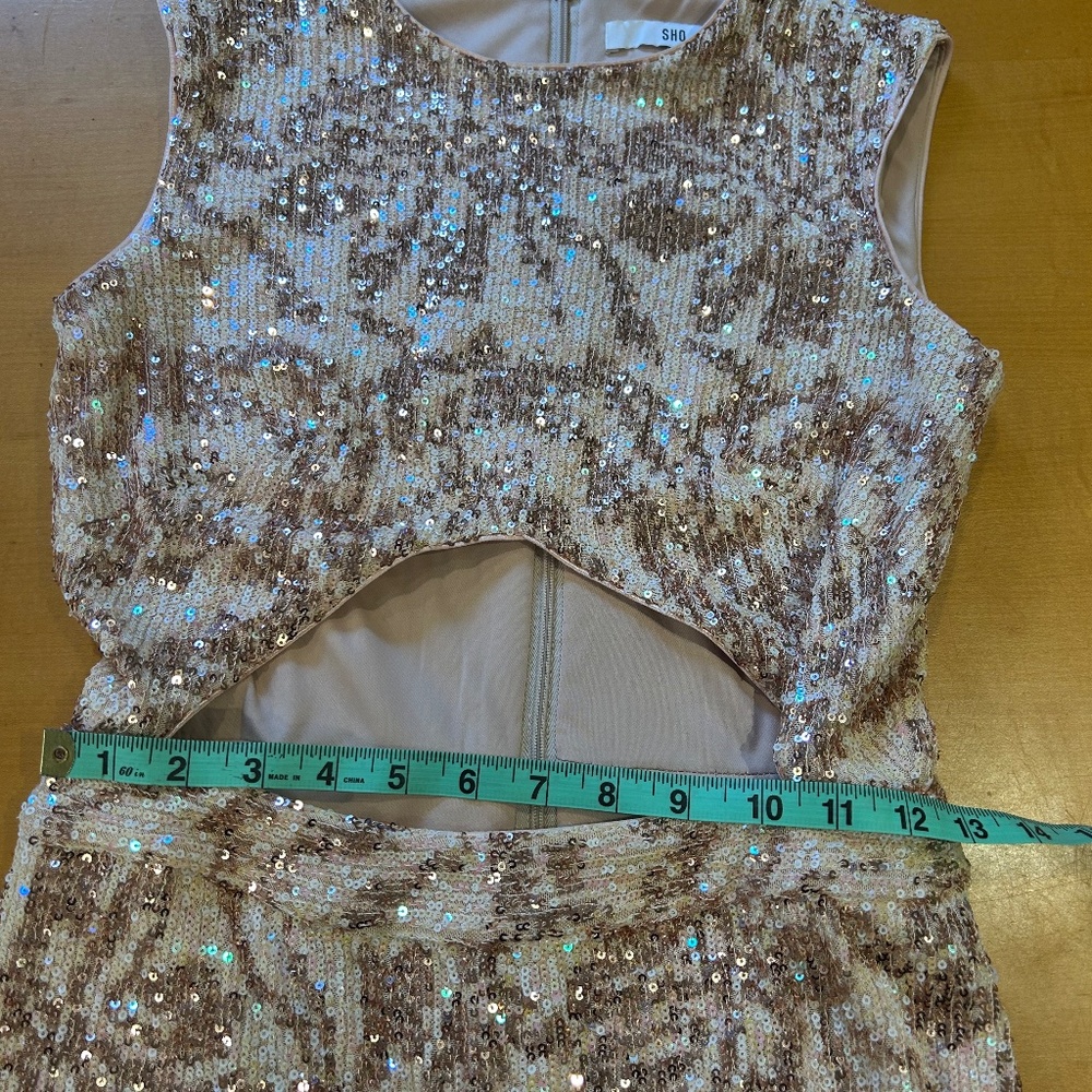 Blush Sequin Jumpsuit, Sho by Tadashi Soji, Size 4 - Picture 8 of 10